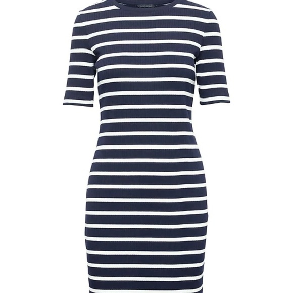 NWT Banana Republic Stripe Ribbed T-Shirt Dress, M - Picture 3 of 3